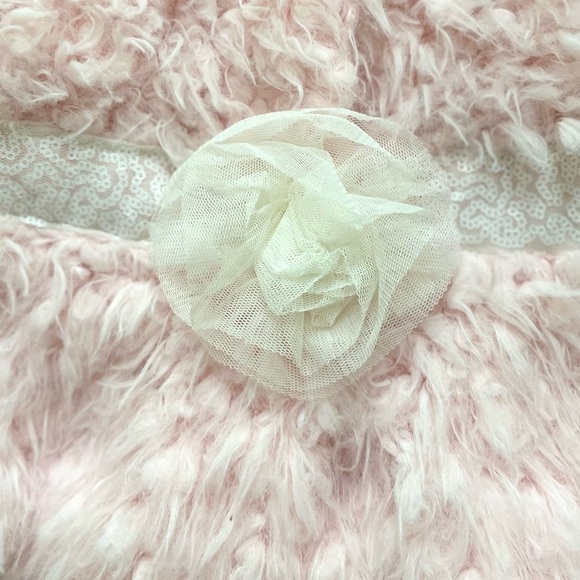 Little Lass Pink Fluffy vest 4T - Picture 4 of 4